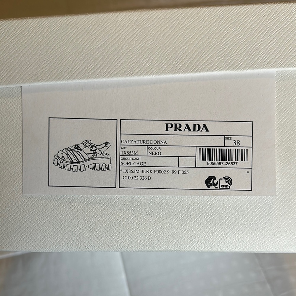 Prada Soft Cage Platforms- Nero